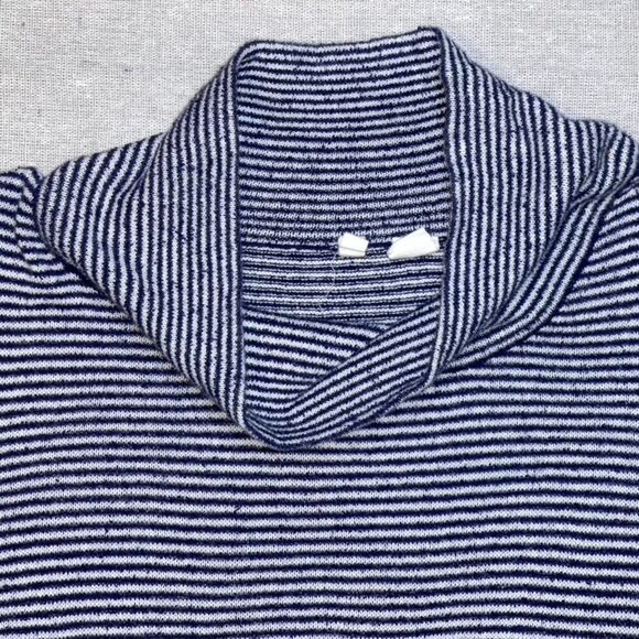 Moth Anthropologie | Margate Pocket Pullover Navy & White Stripes | Small - Picture 3 of 9